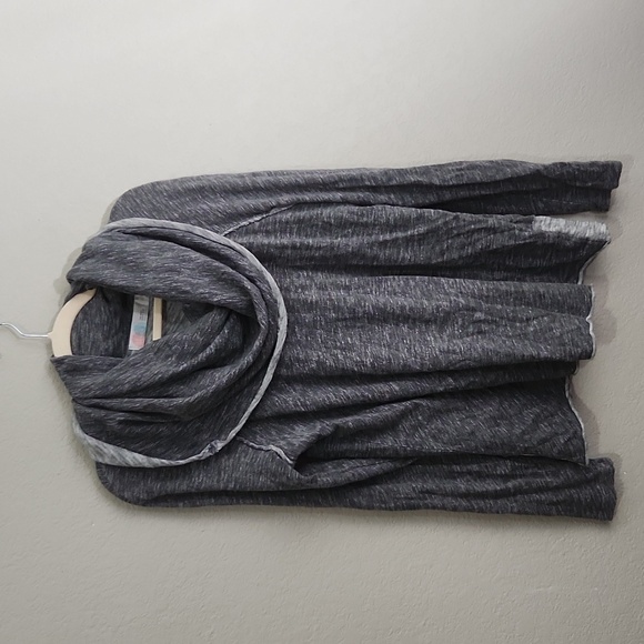 Free People Beach Women's Gray Cowl Neck Turtleneck Sweater One Size Raw Edges - Picture 1 of 8